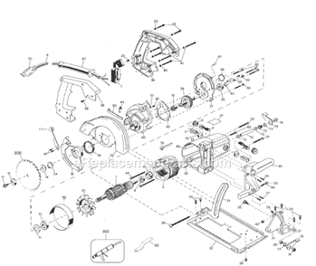 Page A Diagram and Parts List for 3030 Type 2 Black and Decker Circular Saw